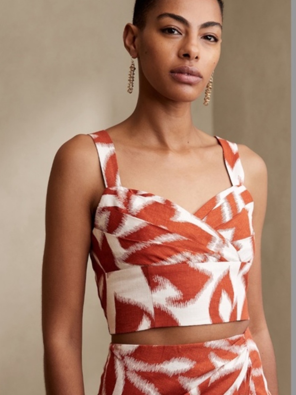 NWT Banana Republic Linen Blend Crop Top